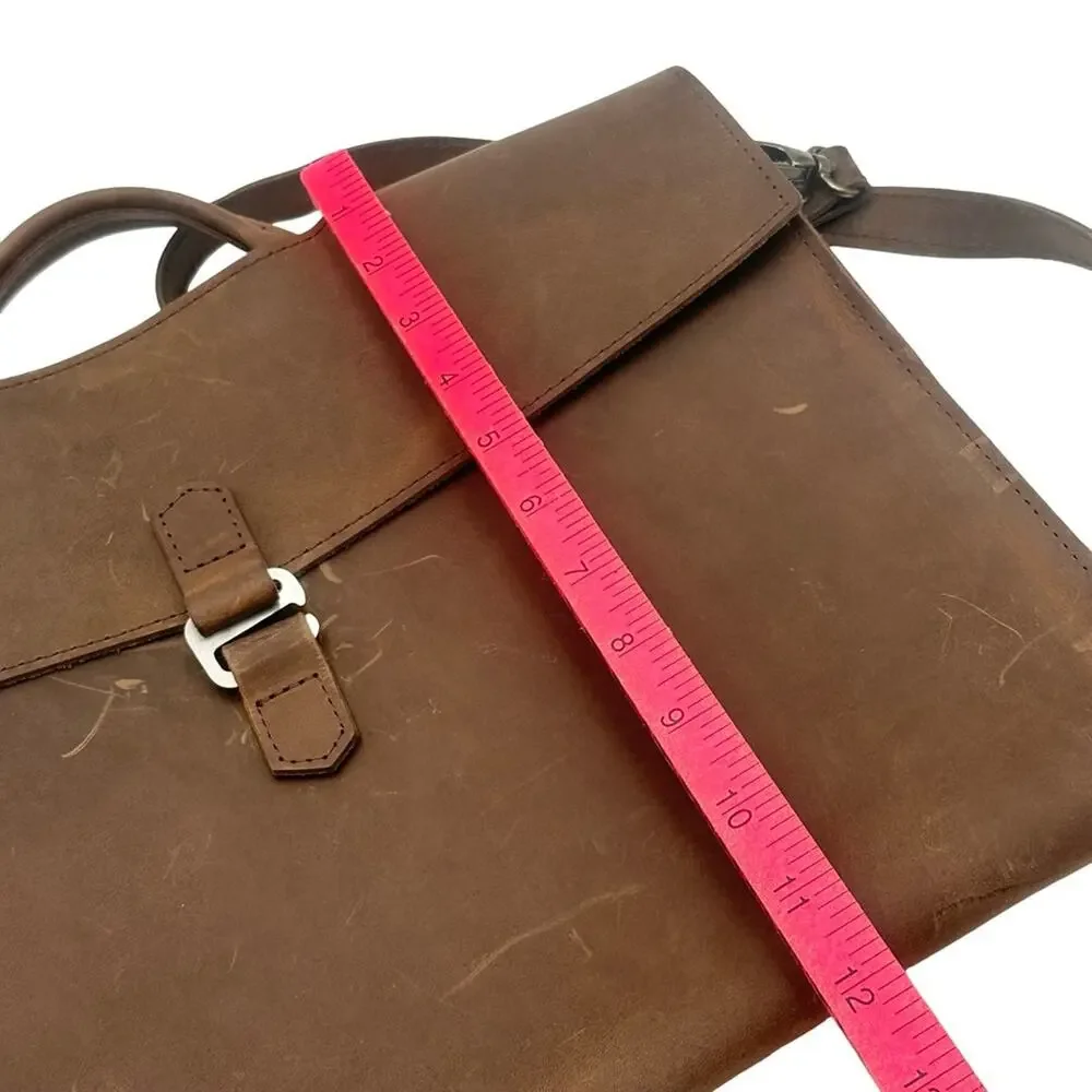 Rustico Leather Briefcase - Brown Leather UNISEX laptop/docs Bag